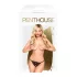 Penthouse Hot Getaway - avoin pitsitanga rusetilla - musta - L/XL