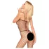Penthouse - avoin verkkobodysuit - musta - XL