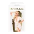 Penthouse Hypnotic Power - lyhyttakki ja stringit - pitsi - valkoinen - XL