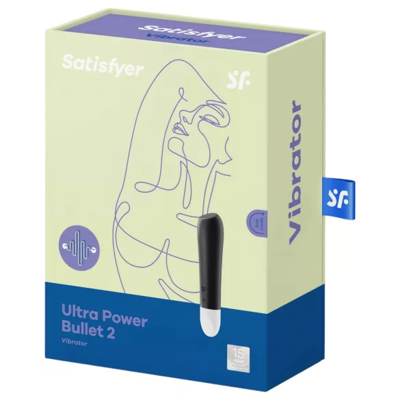 Satisfyer - klitoriskiihotin vibraattori - vedenpitävä - musta