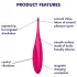 Satisfyer Twirling Fun - klitoriskiihotin - ladattava, vedenkestävä - pinkki