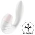 Satisfyer Supernova - ladattava, ilmapulsseja hyödyntävä 2in1-vibraattori (valkoinen)