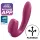 Satisfyer Sunray - ladattava, ilmapulssitoiminen 2-in-1-vibraattori (punainen)