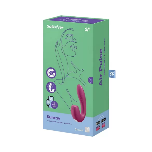 Satisfyer Sunray - ladattava klitoriskiihotin ja vibraattori - punainen