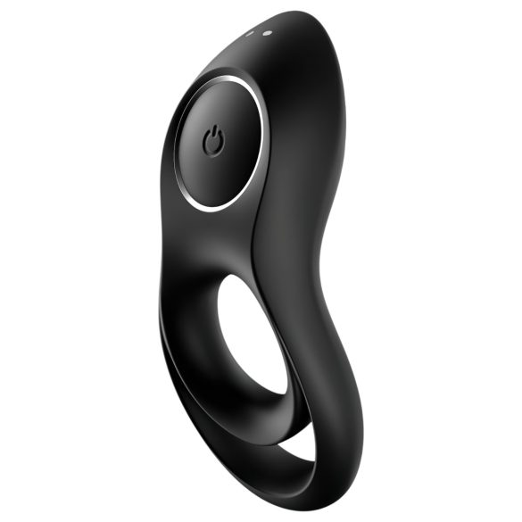 Satisfyer Legendary Duo - Ladattava, värisevä penisrengas (musta)