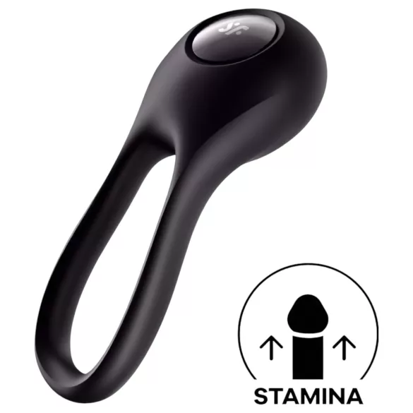 Satisfyer Majestic Duo - ladattava, vedenpitävä penisrengas (musta)