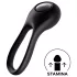Satisfyer Majestic Duo - ladattava, vedenpitävä penisrengas (musta)
