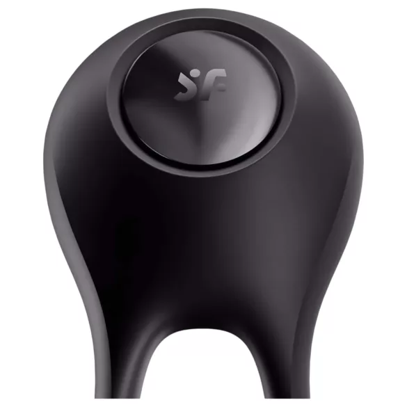 Satisfyer Majestic Duo - ladattava, vedenpitävä penisrengas (musta)