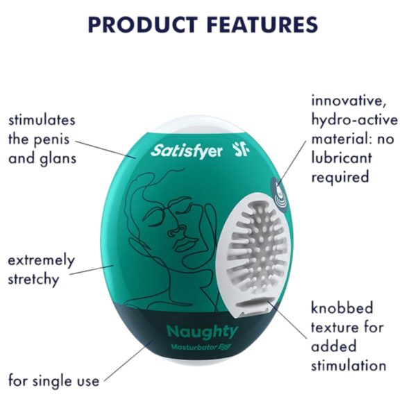 Satisfyer Egg Naughty - masturbaattorimuna - 1 kpl