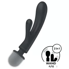   Satisfyer Triple Lover - G-piste ja hierova vibraattori - hopea