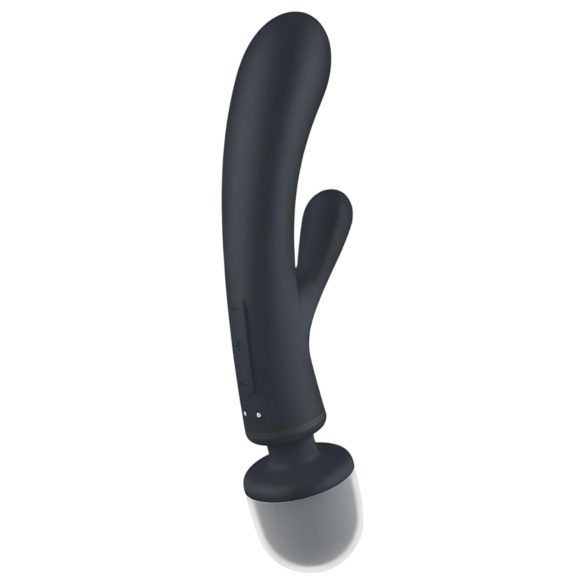 Satisfyer Triple Lover - G-piste ja hierova vibraattori - hopea
