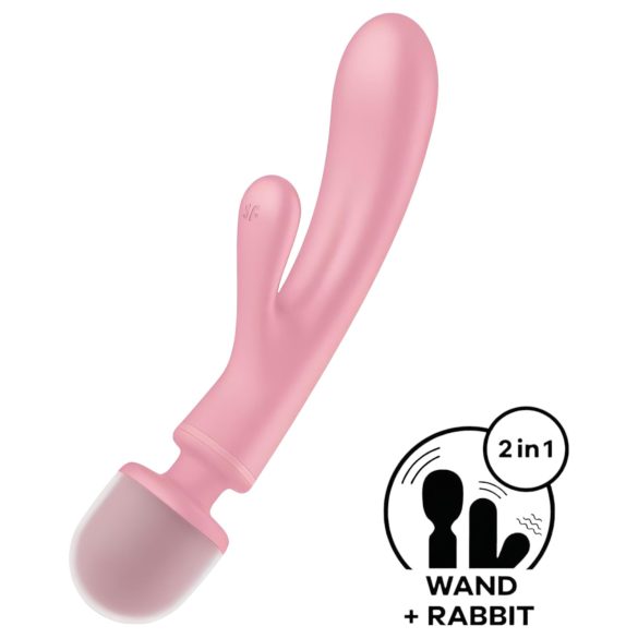 Satisfyer Triple Lover - G-piste ja hierontavibraattori (pinkki)