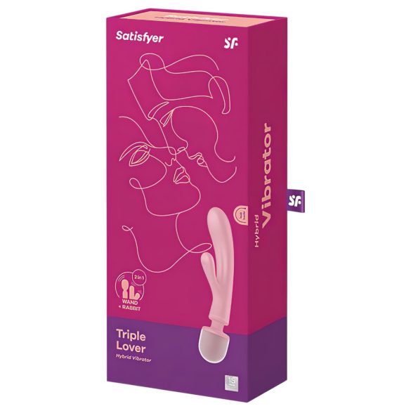 Satisfyer Triple Lover - G-pisteen ja klitoriksen vibraattori - pinkki