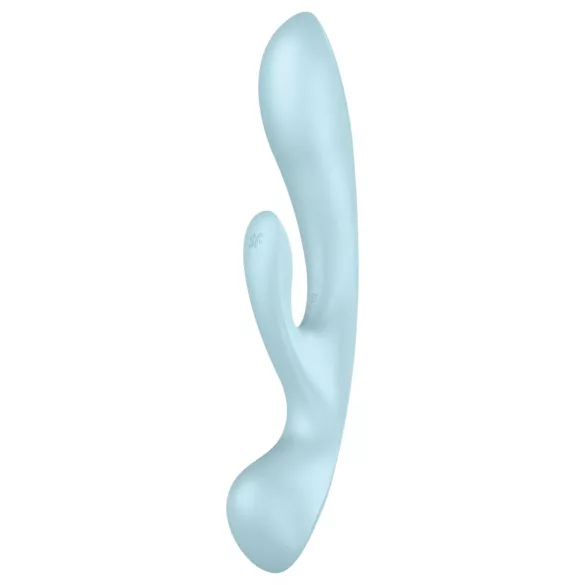 Satisfyer Triple Oh - ladattava, klitorishaaralla varustettu vibraattori (sininen)
