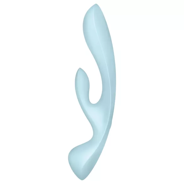Satisfyer Triple Oh - ladattava, klitorishaaralla varustettu vibraattori (sininen)