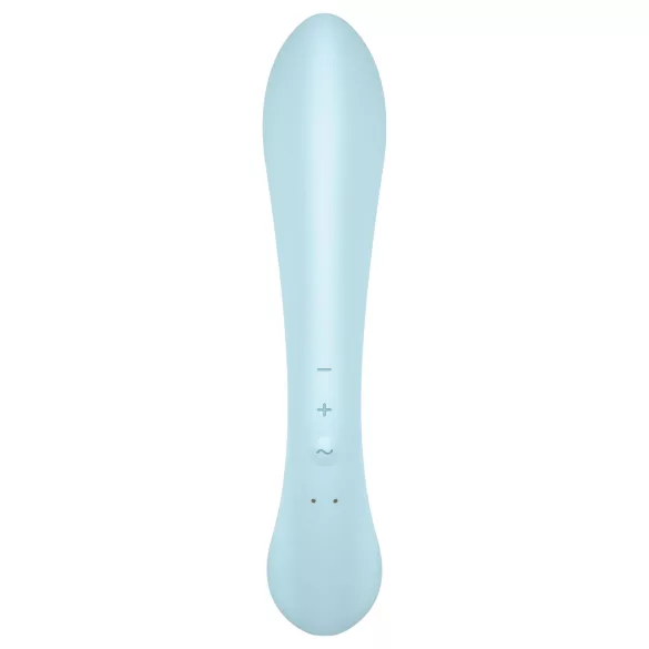 Satisfyer Triple Oh - ladattava, klitorishaaralla varustettu vibraattori (sininen)