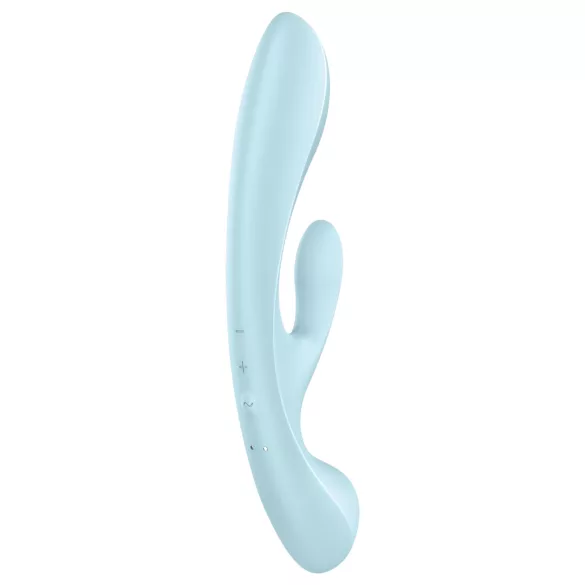 Satisfyer Triple Oh - ladattava, klitorishaaralla varustettu vibraattori (sininen)