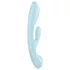 Satisfyer Triple Oh - ladattava, klitorishaaralla varustettu vibraattori (sininen)