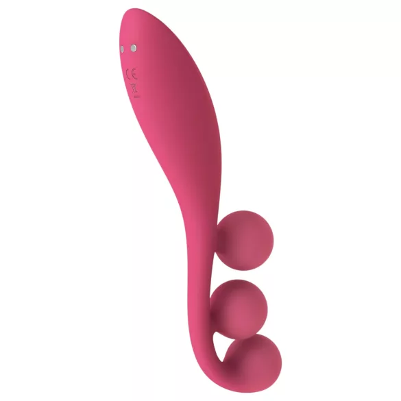 Satisfyer Tri Ball 1 - ladattava, monitoimivibraattori (punainen)