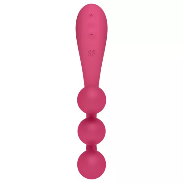 Satisfyer Tri Ball 1 - ladattava, monitoimivibraattori (punainen)