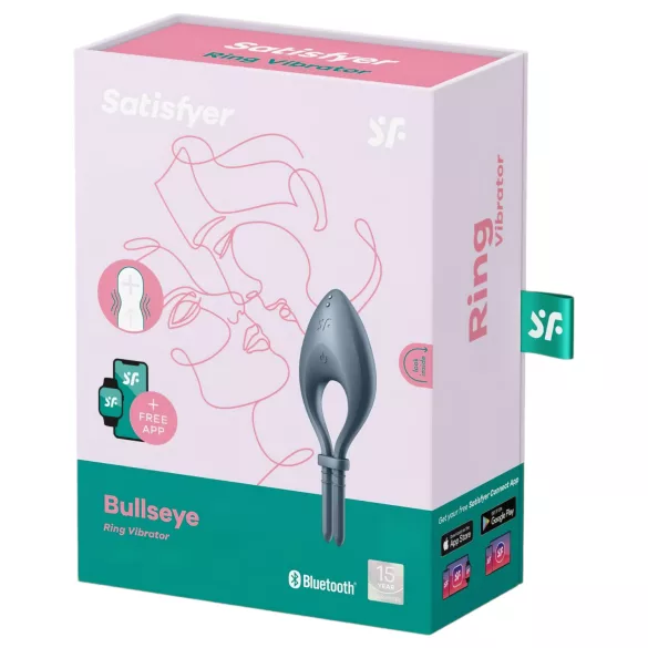 Satisfyer Bullseye - vibraattori penisrengas - älyohjattava - harmaa