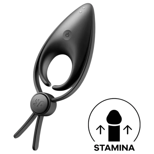 Satisfyer Sniper - vibraattori penisrengas - ladattava - musta