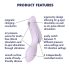 Satisfyer Curvy Trinity 2 - Ilma-aaltovibraattori 2in1 (lila)