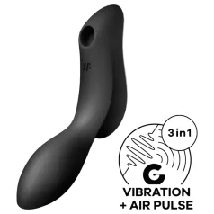   Satisfyer Curvy Trinity 2 - klitoriskiihotin ja vibraattori - musta