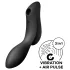 Satisfyer Curvy Trinity 2 - ilmalla pulsoiva 2-in-1 vibraattori (musta)