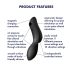 Satisfyer Curvy Trinity 2 - ilmahierova 2in1 vibraattori (musta)