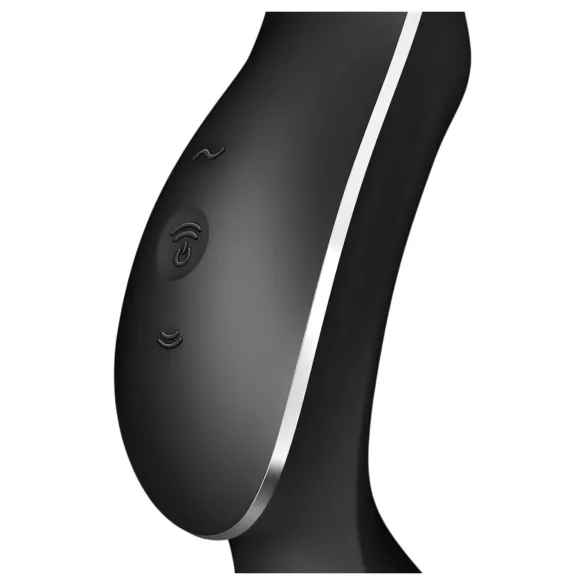 Satisfyer Curvy Trinity 2 - ilmalla pulsoiva 2-in-1 vibraattori (musta)