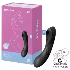   Satisfyer Curvy Trinity 4 - ilmalla toimiva 2-in-1-vibraattori (musta)