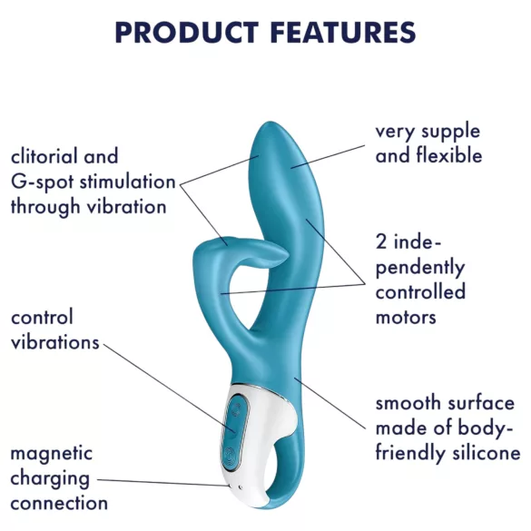 Satisfyer Embrace Me - ladattava klitoriskiihotin vibraattori - turkoosi