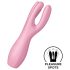 Satisfyer Threesome 3 - ladattava klitoriskiihotin (vaaleanpunainen)