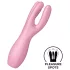 Satisfyer Threesome 3 - klitoriskiihotin vibraattori - ladattava - pinkki