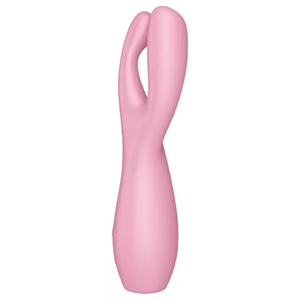 Satisfyer Threesome 3 - klitoriskiihotin vibraattori - ladattava - pinkki
