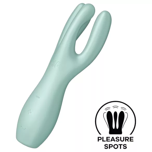 Satisfyer Threesome 3 - ladattava klitoriskiihotin (minttu)