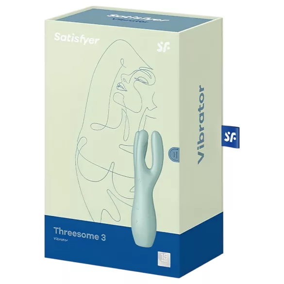 Satisfyer Threesome 3 - ladattava klitoriskiihotin (minttu)