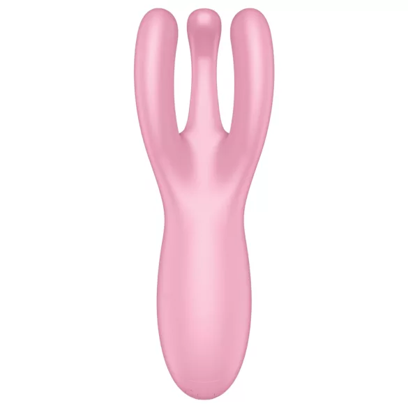 Satisfyer Threesome 4 - Sovelluksella ohjattava klitoriskiihotin (pinkki)