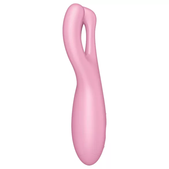 Satisfyer Threesome 4 - Sovelluksella ohjattava klitoriskiihotin (pinkki)