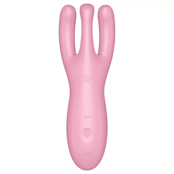 Satisfyer Threesome 4 - Sovelluksella ohjattava klitoriskiihotin (pinkki)