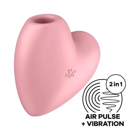 Satisfyer Cutie Heart - klitoriskiihotin ilmanpaineella - ladattava - pinkki