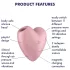Satisfyer Cutie Heart - klitoriskiihotin ilmanpaineella - ladattava - pinkki