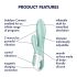 Satisfyer Air Pump Bunny 5 - älykäs pumpattava vibraattori (minttu)