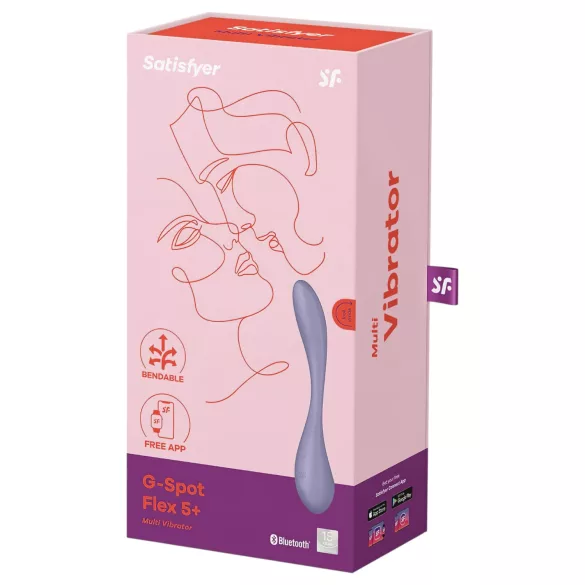 Satisfyer G-Spot Flex 5 - Sovelluksella ohjattava G-pistevibraattori (liila)