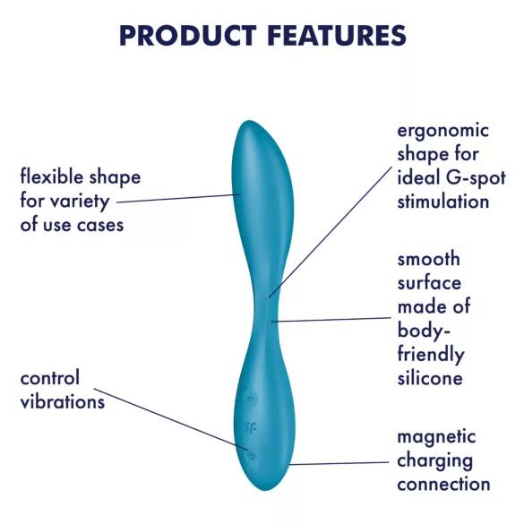 Satisfyer G-spot Flex 1 - ladattava, vedenpitävä G-pistevibraattori (vihreä)