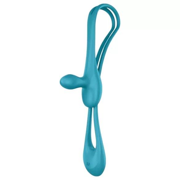 Satisfyer - anustappi ja penisrengas vibraattorilla - ladattava, sininen