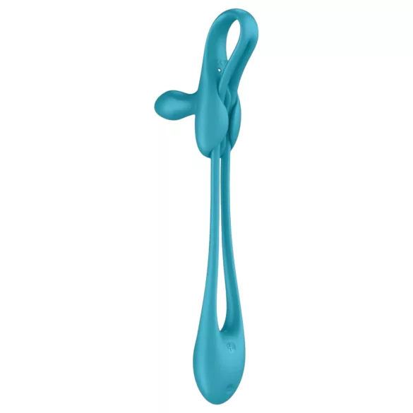 Satisfyer - anustappi ja penisrengas vibraattorilla - ladattava, sininen