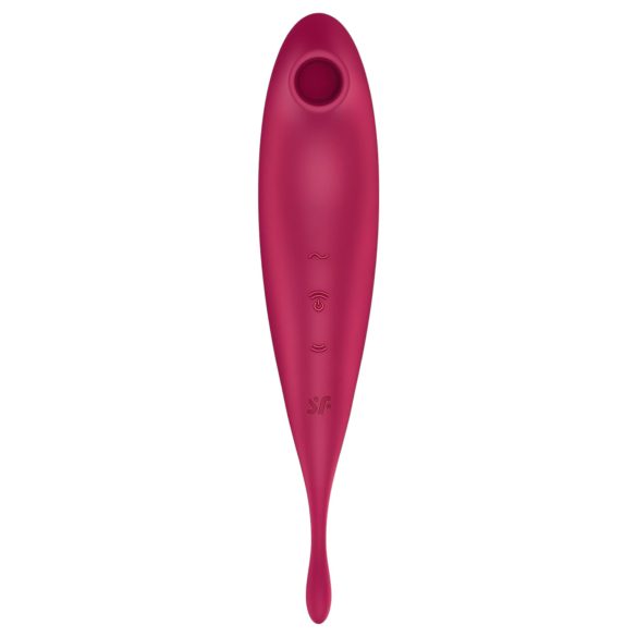 Satisfyer Twirling Pro - klitoriskiihotin ja vibraattori 2in1 - punainen