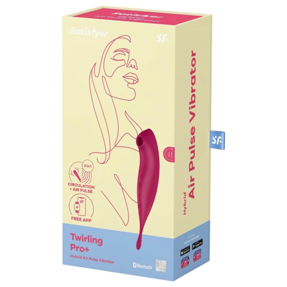 Satisfyer Twirling Pro - klitoriskiihotin ja vibraattori 2in1 - punainen
